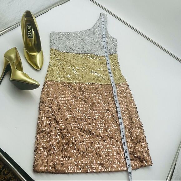 As U Wish Sequined Colorblock Dress MEDIUM - Picture 10 of 13
